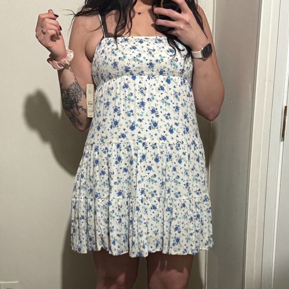 Women’s Sundress Floral Spaghetti Strap Cottagecore Fairycore Princess